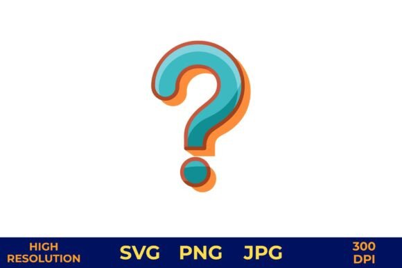 3D Question Mark Icon Design Graphics and Illustrations
