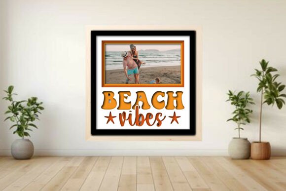 Beach Vibes Photo Frame Shadow Graphics for Crafts