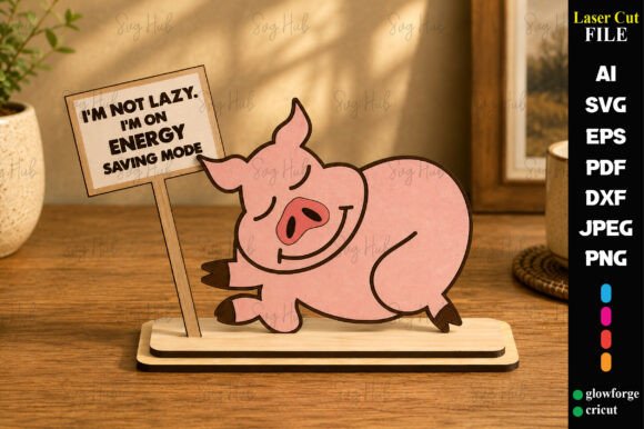 Funny Lazy Pig 3d Laser Cut Stand Review for Other Home Decor