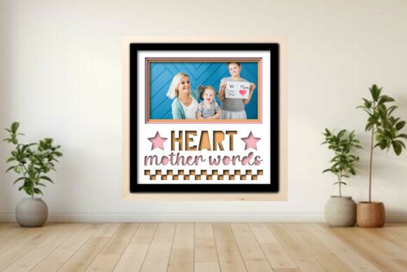 Heart Mother Words Photo Frame Shadow Graphics and Crafts Review