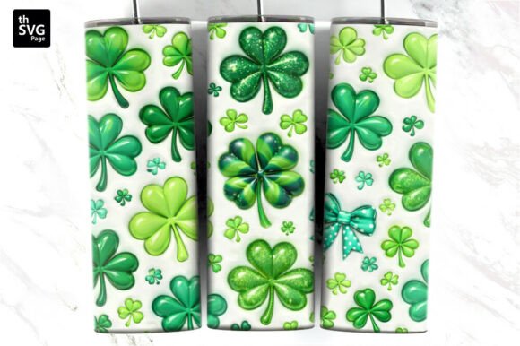 Lucky Shamrock Tumbler Wrap PNG Review