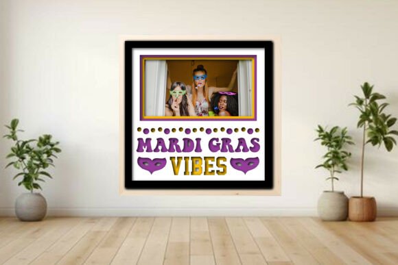 Mardi Gras Vibes Photo Frame Shadow Graphics and Crafts Review