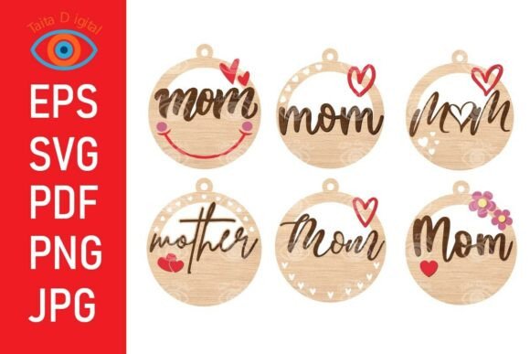 Mom Ornament Digital File Mother s Day Graphics