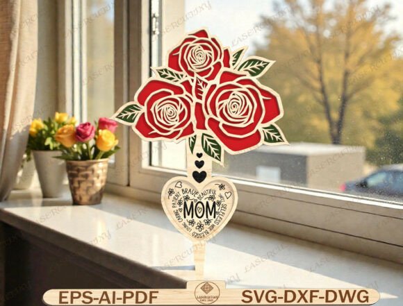 Mother’s Day Shadow Box Laser Cut File Graphics and Graphic Templates