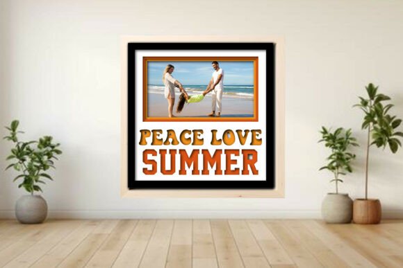 Peace Love Summer Photo Frame Shadow Graphics and Crafts