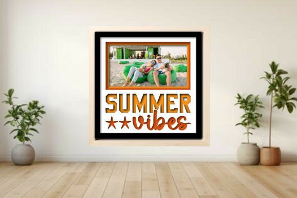 Summer Vibes Photo Frame Shadow Graphics for Crafts